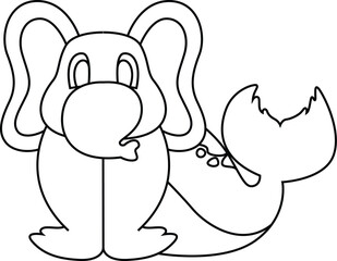 Elephant Seal Animal Vector Graphic Art Illustration