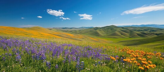 Wildflowers Bloom in Rolling Hills