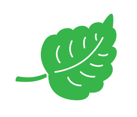 Green leaf icon, healthy natural organic plant vegan food label.