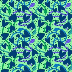 Cartoon animals seamless snake pattern for wrapping and kids new 2025 year