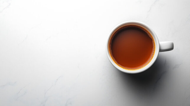 Isolated cup of coffee against a plain white background, showcasing a minimalist design with clean lines and elegant simplicity