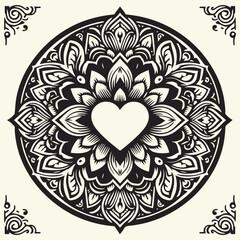 Coloring page featuring mandalas