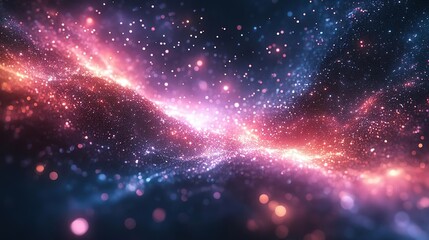 Fototapeta premium A vibrant cosmic scene featuring colorful stars and nebulae, creating a mesmerizing view of the universe's beauty.