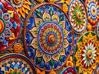 Vibrant Spanish Background with Traditional Patterns and Colors for Cultural and Artistic Projects