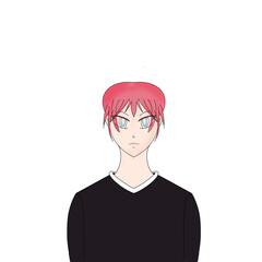 Person With red hair cartoon, drawing 