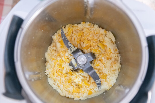 Preparing dough for a traditional Three Kings Cake