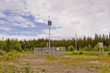 Remote weather monitoring station.