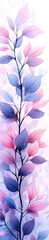 Obraz premium A purple and pink leaf pattern with simple background. 