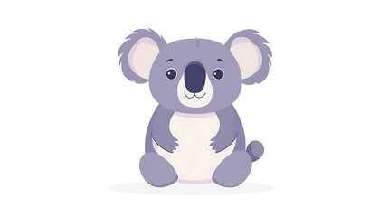 Fototapeta premium Cute cartoon koala bear illustration for kids
