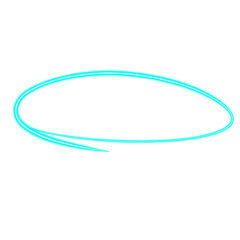 Circular line of blue neon light