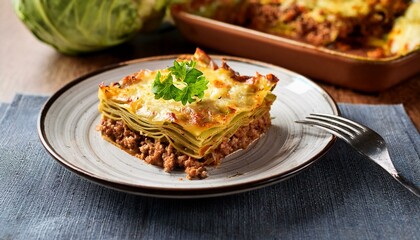 kohlrabi lasagne with minced meat