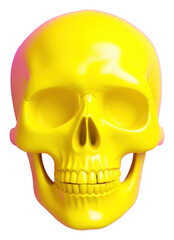 Fototapeta premium PNG Skull yellow purple spooky.
