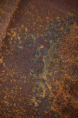 錆びたドラム缶のクローズアップ