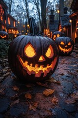 Obraz premium A bewitching Halloween costume contest features ghoulish and creative looks from all ages