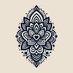  Hand-drawn mandala illustration in vector format