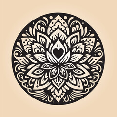 Hand-drawn mandala illustration in vector format