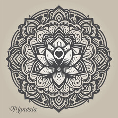  A vector representation of a hand-drawn mandala