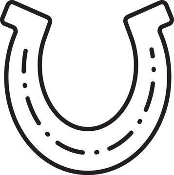 recommend clip art: illustration of one horseshoe icon