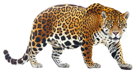 Fototapeta premium PNG A magnificent jaguar wildlife leopard animal.
