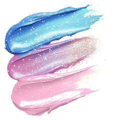 Fototapeta premium PNG Cute glitter brush stroke backgrounds paint white background.