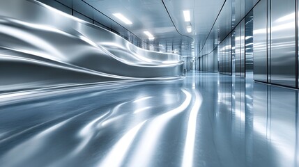 Close-up of a large, polished stainless steel fermentation tank, highlighting intricate welds and rivets, set in a contemporary brewery