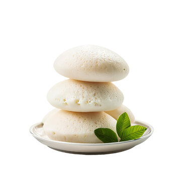 Stack of steamed rice cakes