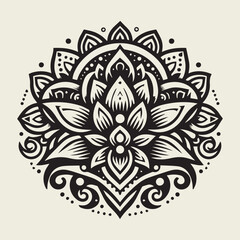 Hand-drawn mandala illustration in vector format