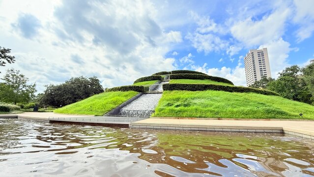 Hermann Park is a 445-acre urban park in Houston, Texas, situated at the southern end of the Museum District.	
