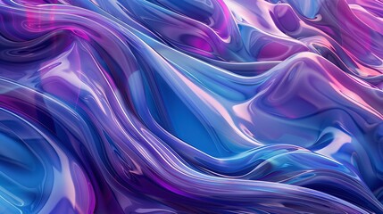 Obraz premium Abstract Swirling Pattern of Blue and Purple Liquid