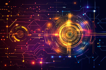 Obraz premium electronic circuit abstract background