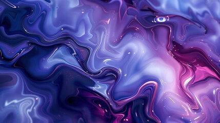 Fototapeta premium Abstract Swirling Purple and Blue Liquid Texture