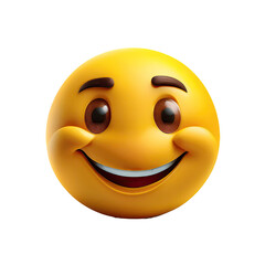 Fototapeta premium Smiling yellow emoji face