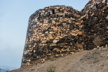 Ruins of Shamsan Castle in Abha, Saudi Arabia