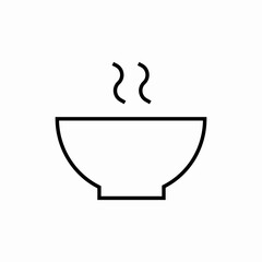hot soup bowl icon sign vector