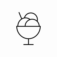 ice cream on cup icon sign vector