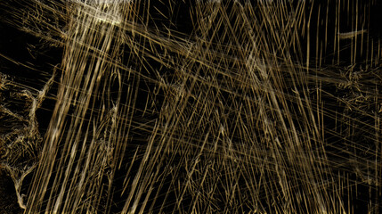 Gold metallic plastic texture over a black background. 