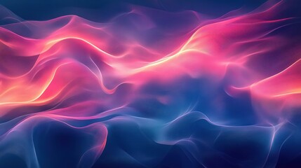 Obraz premium Vibrant abstract waves of color flowing seamlessly, creating a mesmerizing visual effect suitable for backgrounds and designs.