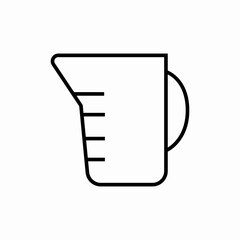 measuring cup icon sign vector