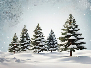 Obraz premium Trees in the Snow