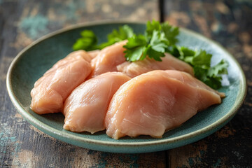 raw chicken breasts on a plate