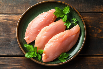 raw chicken breasts on a plate