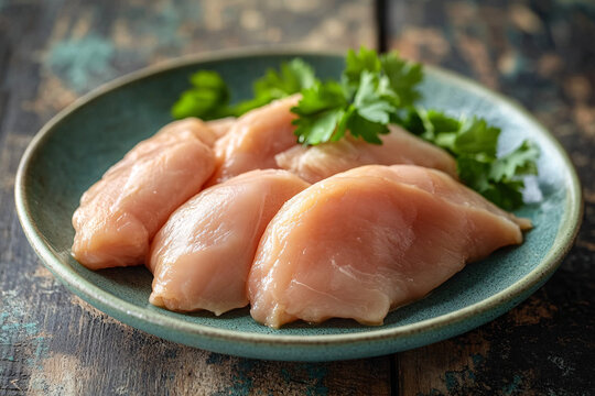 raw chicken breasts on a plate