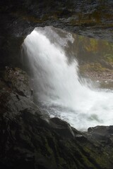 Guacharos waterfall and cave