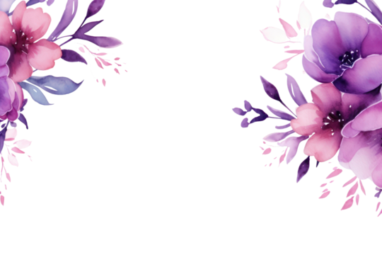 PNG Bouquet border frame purple pattern flower.