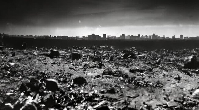 city area after a bombing 