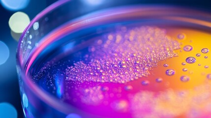 Vibrant Bubble Liquid in Glass