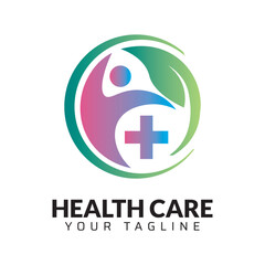 Premium Quality healthcare medical abstract modern minimalist 3d colorful logo design template