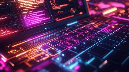 Neon Keyboard Design