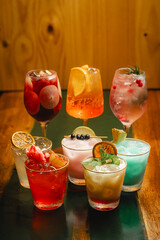 Delicious refreshing drinks served