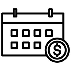 Annuities icon with line style